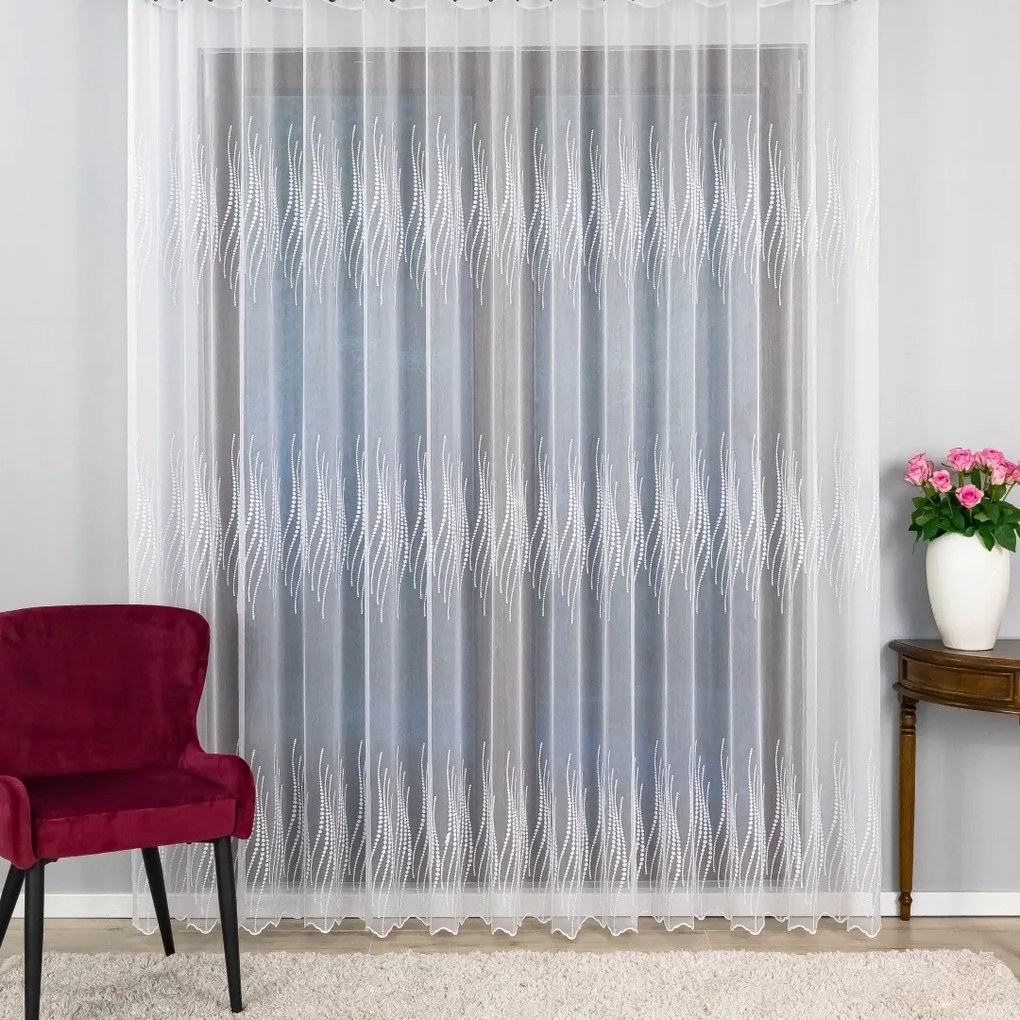 Kész függöny hímzett napellenzővel Bájos minta,varrott Lengyelországban 550X245