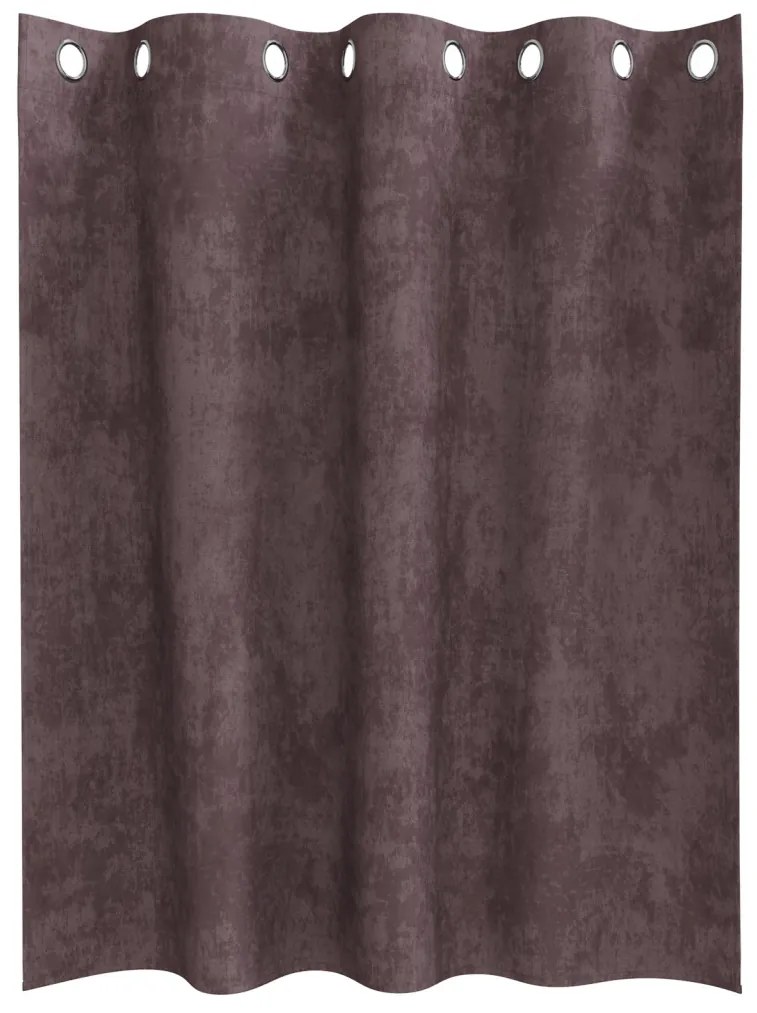 Velúr Függöny 2 db Szemfüggönnyel Barna 140x140 cm