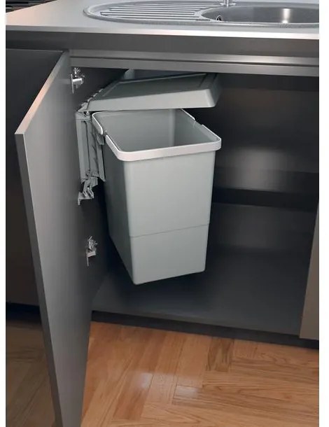 Hulladékgyüjtő Elletipi SWING 2.0, kifordítható, szürke, 24L