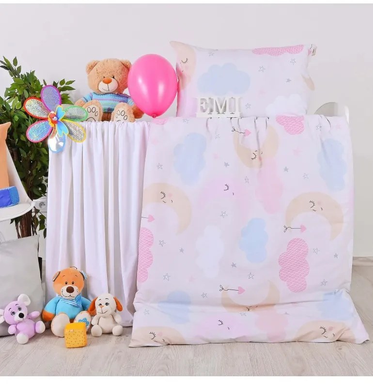 EMI Heaven rózsaszínű pamut gyermek ágyneműhuzat, Párna 70x90