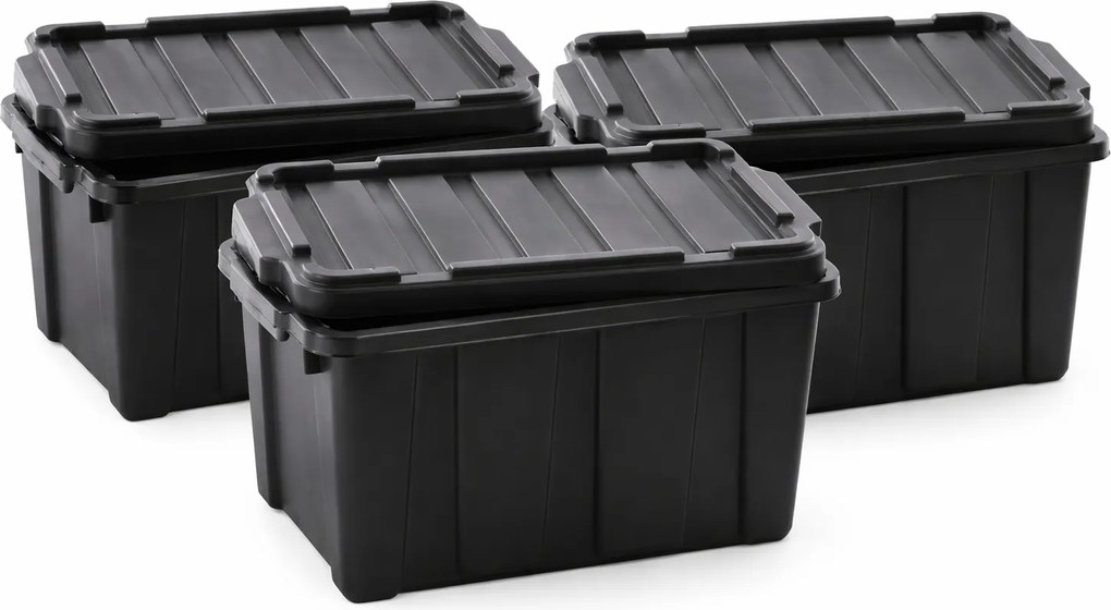 Műanyag Tároló Doboz Fedéllel Tároló Doboz Nagy 21 Liter 3DB