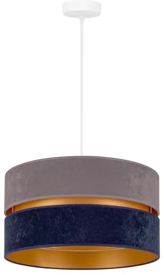 Duolla - Csillár zsinóron DUO 1xE27/15W/230V átm. 40 cm kék