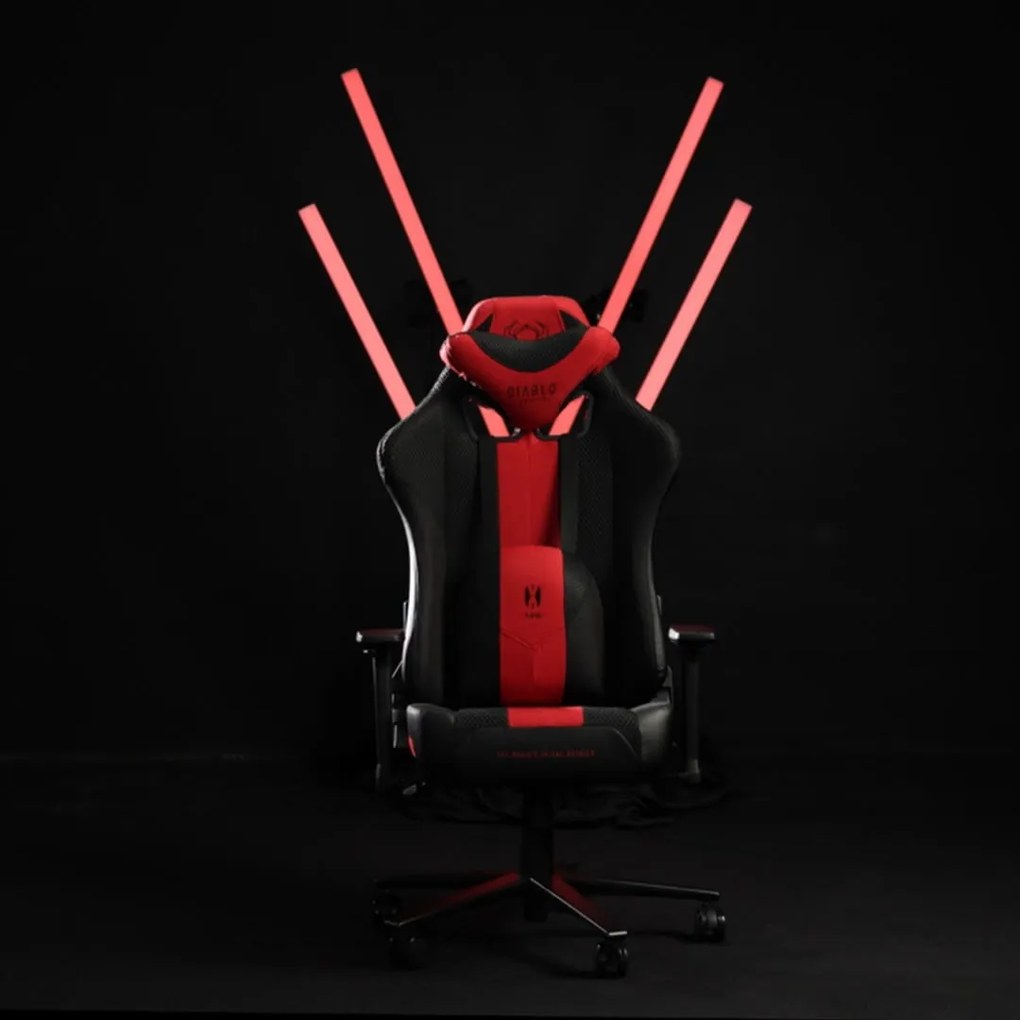 Diablo X-Player 2.0 szövet gamer szék Átlagos méret: Kármin-antracit