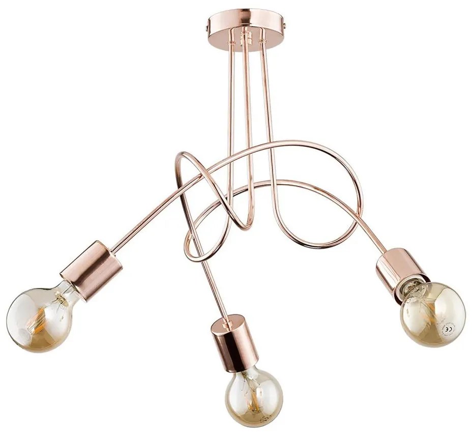 Felületre szerelhető csillár TANGO 3xE27/15W/230V réz