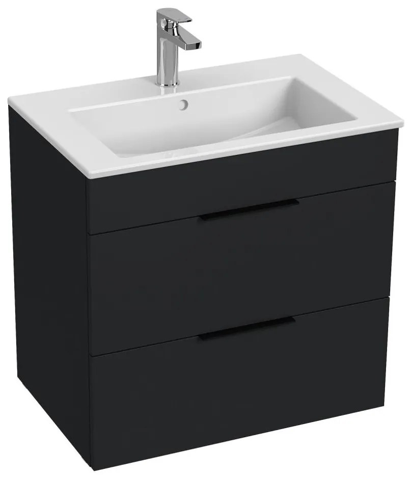 JIKA H4536021763521 - Fürdőszobai szekrény mosdóval CUBE 60,7x65 cm fekete