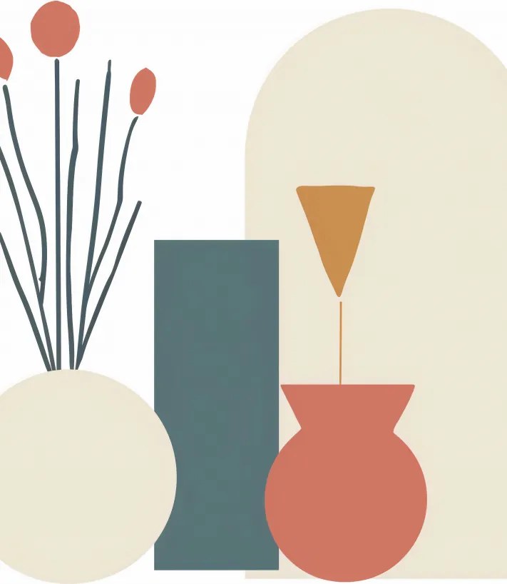 Poszter 30x45cm Krém vázák