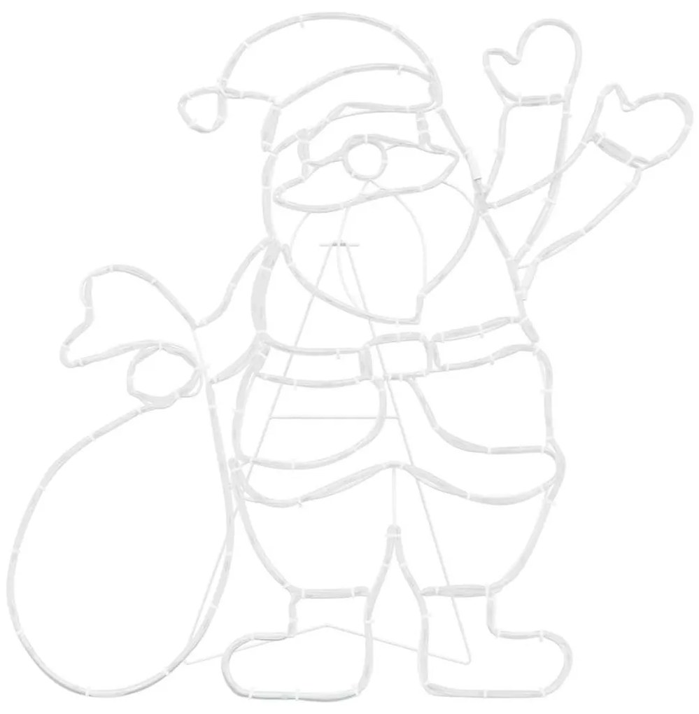 Mikulás Fény 168 LED-del Sokszínű 58.5 x 60 x 1.3 cm Vas