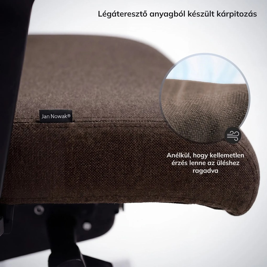 Ergonómikus, forgó irodai szék, barna: VECTOR