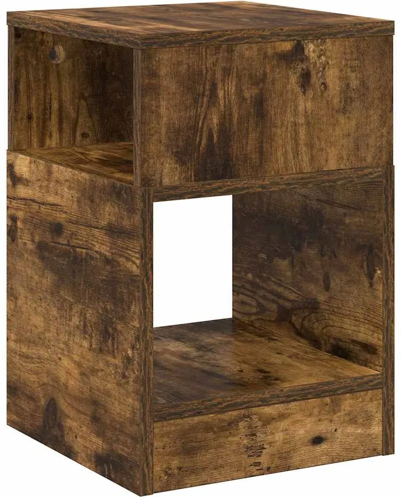 vidaXL Végasztal Füstölt tölgy 30,5 x 30 x 45 cm Faanyag