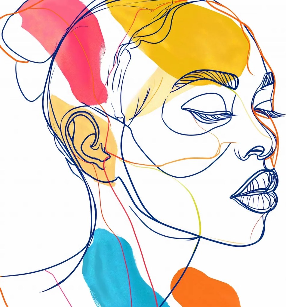 Poszter 50x50cm Kontúros szavak