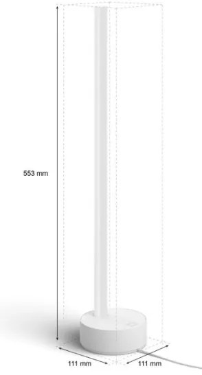 Philips Hue LED RGB asztali lámpa, állítható, 12W, 230V, 2000-6500K, fehér