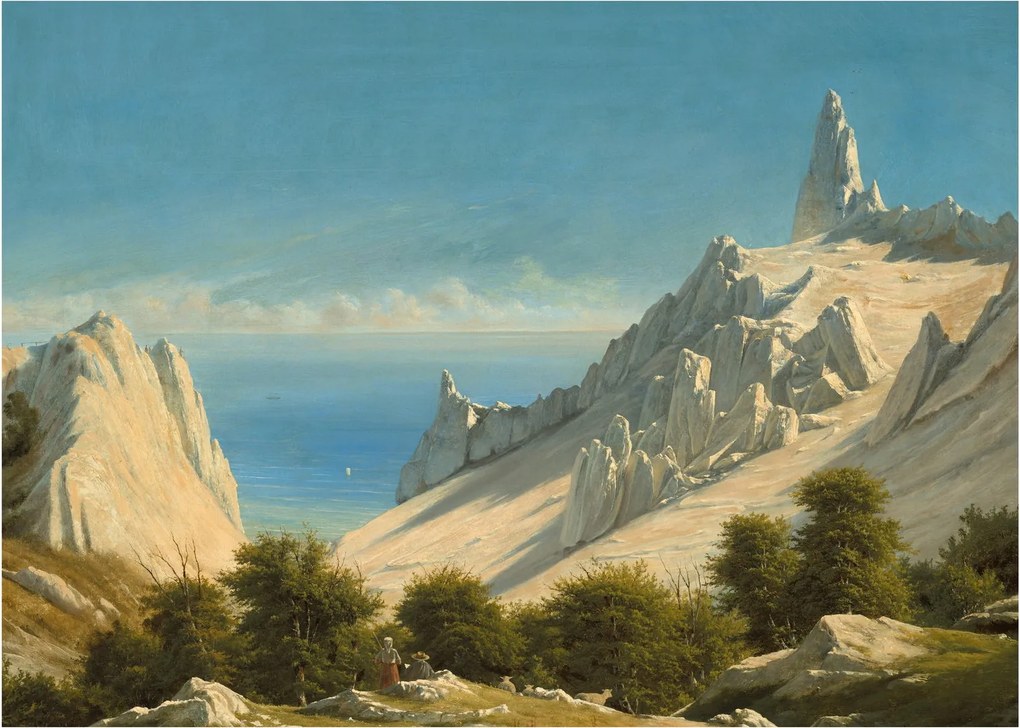 Kép - Georg Emil Libert, View of Sommerspiret, the Cliffs of Møn, reprodukciók (70x50 cm)