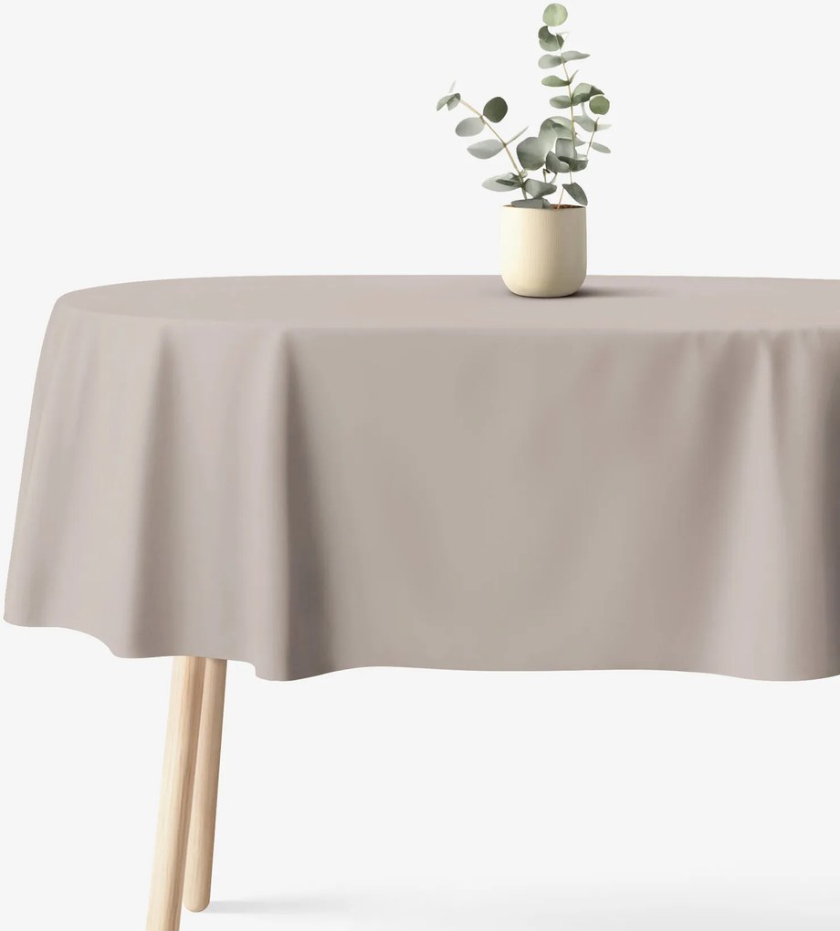 Goldea ovális pamut terítő - szürkésbarna 140 x 240 cm