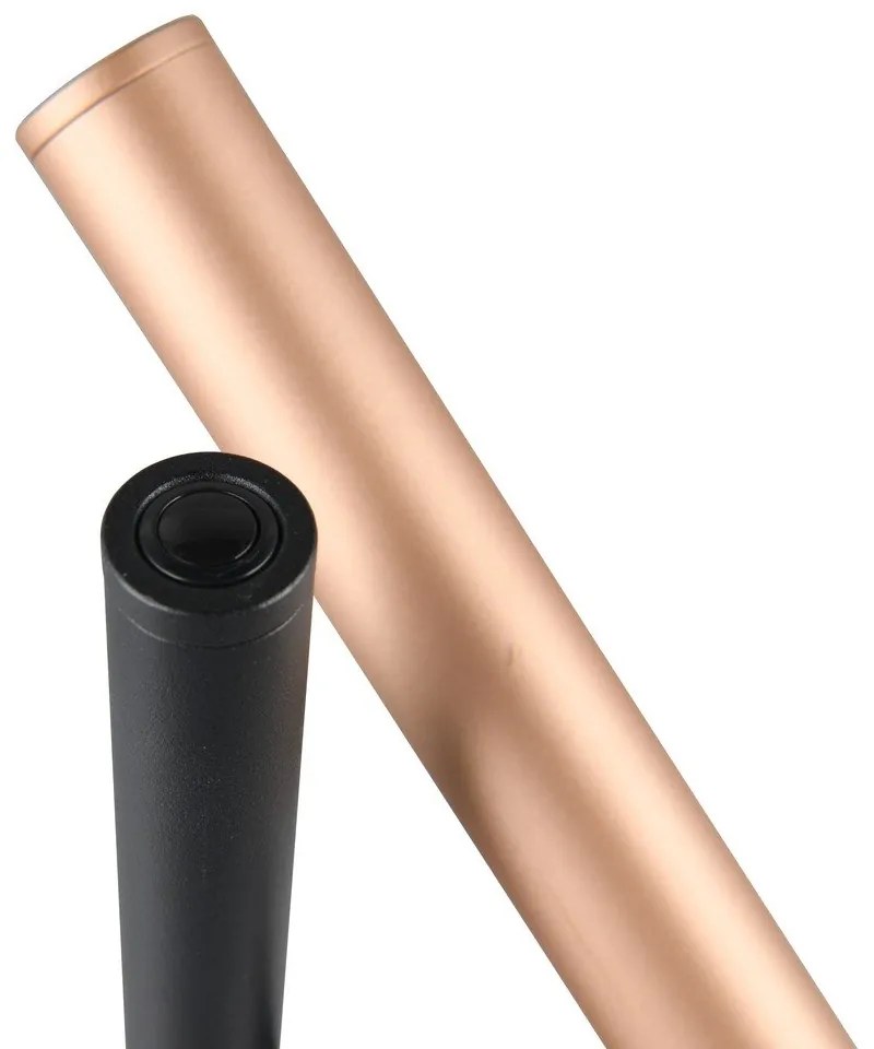 Fekete-aranyszínű LED asztali lámpa fém búrával (magasság 53 cm) Fiato – Trio