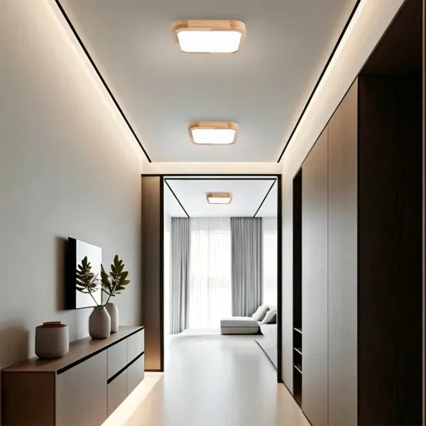 Brilagi - dimmelhető LED lámpa WOODLINE SQUARE LED/48W/230V tölgy 40x40 cm + távirányító