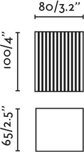 FARO 40534 - Fali lámpa SOLE 1xGU10/8W/230V fehér csipkézett szögletes