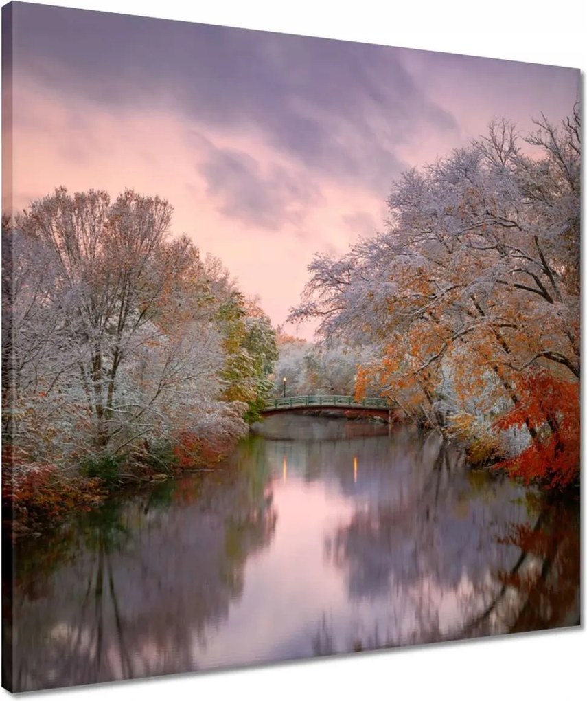 Vászonkép 50x50 Híd Építészet Tájkép