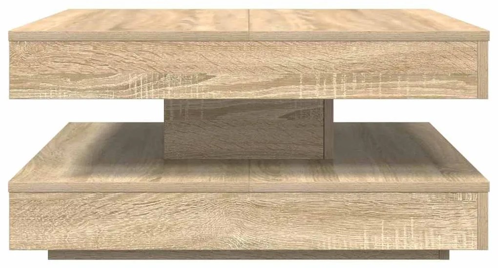 sonoma tölgy dohányzóasztal 360 fokban forgatható 70x70x34,5 cm