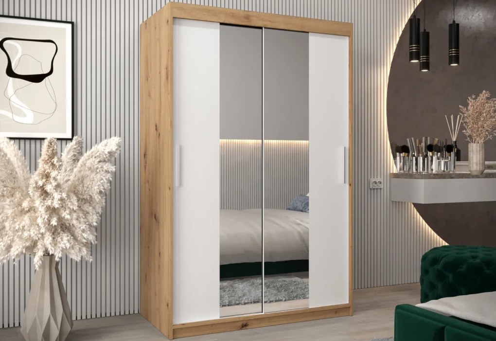 MORI 3 ruhásszekrény, 200x200x62, tölgy artisan