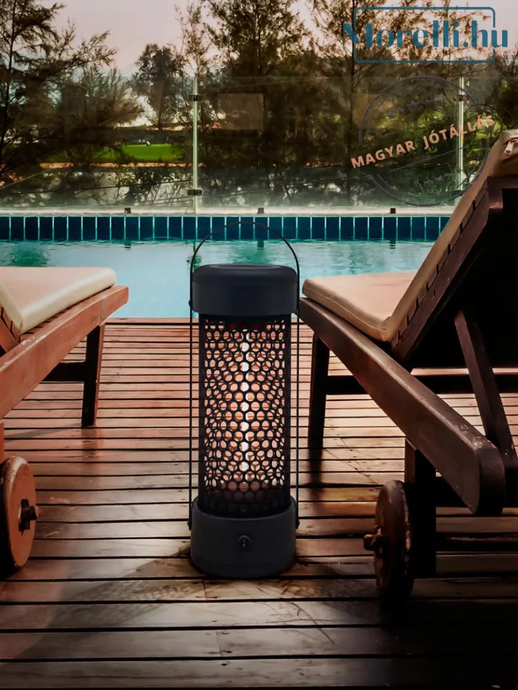 Dekorációs Lámpa Fekete HEAT BLACK SCHULLER 753746