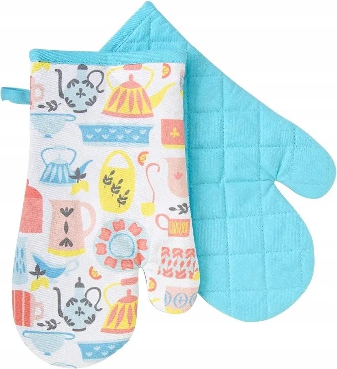 Kék konyhai kesztyű Szett