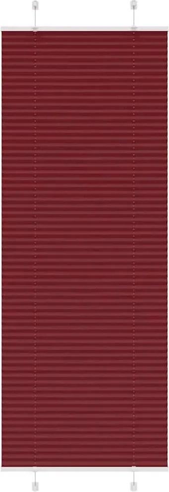 vidaXL pliszírozott redőny Bordeaux piros 80x200 cm szövetszélesség
