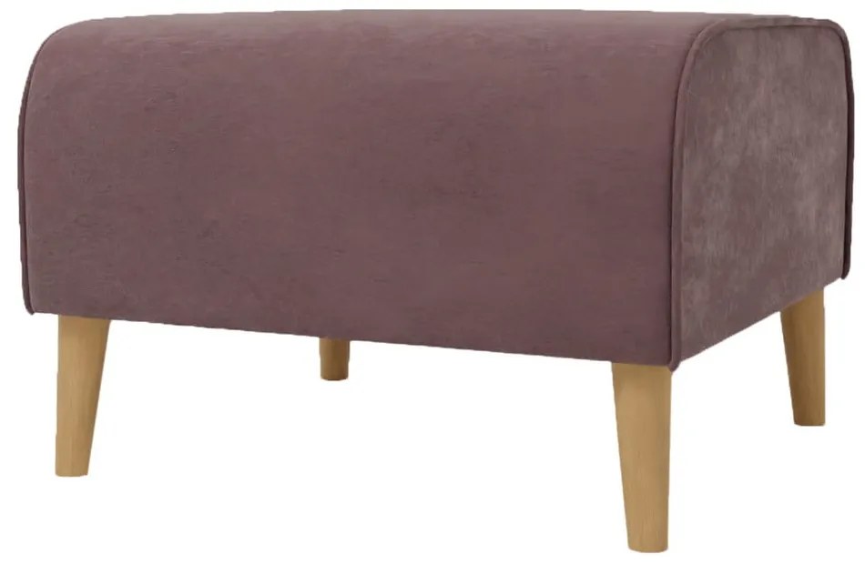 Rózsaszín bársony lábtartó Carole – Ropez