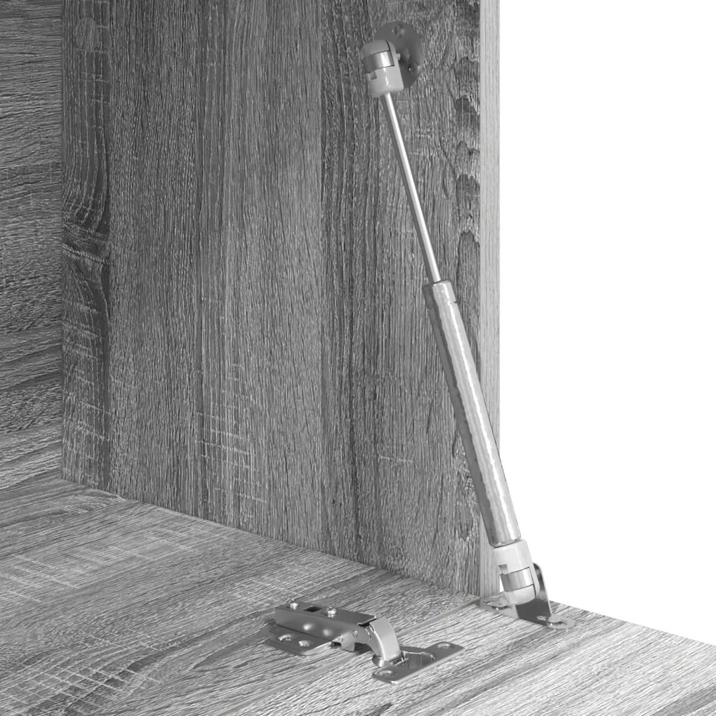 vidaXL Asztal polcokkal Szürke Sonoma 71.5 x 31.5 x 106.5 cm Faanyag