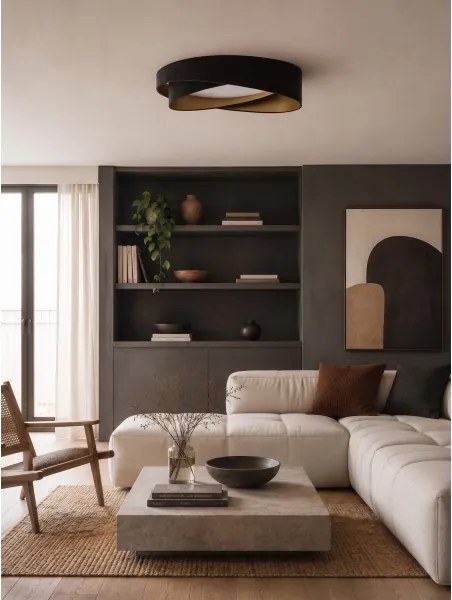 BRILAGI - Dimmelhető LED lámpa VELVET TWIST LED/36W/230V CCT Ø 65 cm WT fekete/arany + távirányító
