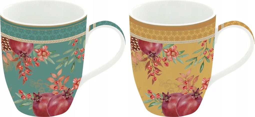 Kpl Porcelán bögre színes nagy 350 ml