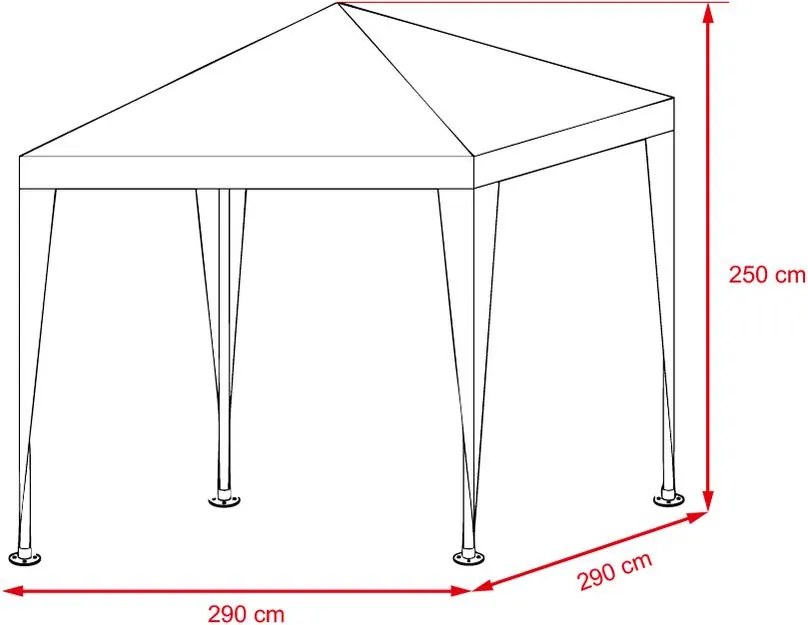 ANTONI Kerti party sátor + 3 oldalsó rész - fehér