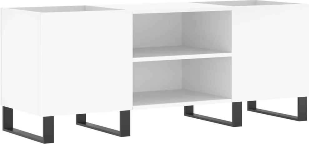 vidaXL fehér szerelt fa hanglemezszekrény 121x38x48 cm