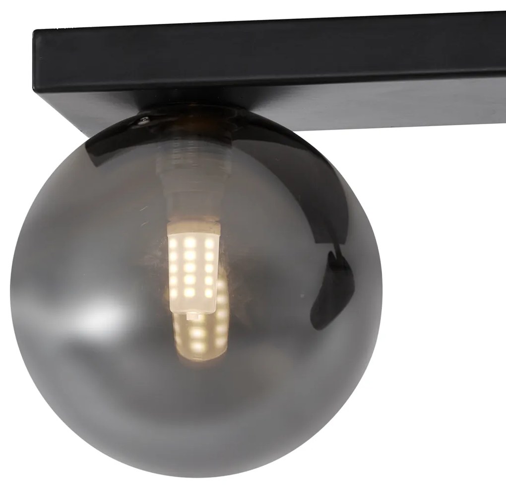 Modern mennyezeti lámpa fekete 2-lámpás dönthető - Lesly