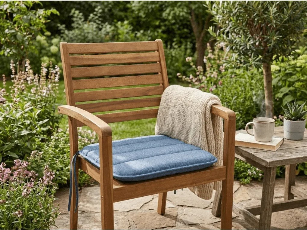 Székpárna LINGE BLUE 37x37 cm, kék