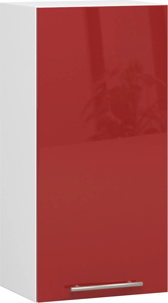 Függő Konyhaszekrény Olíva W 40cm Fehér-piros Fényes H720 Akd