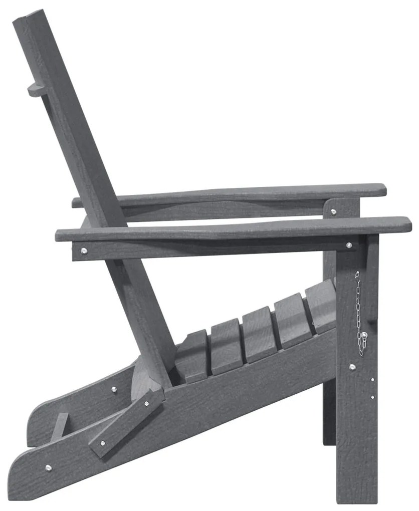 Összecsukható Adirondack szék Világosszürke 74.5x80.5x90 cm HDPE