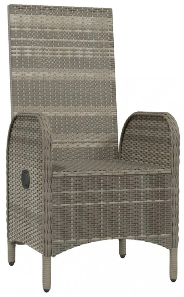 2 db szürke polyrattan kültéri szék