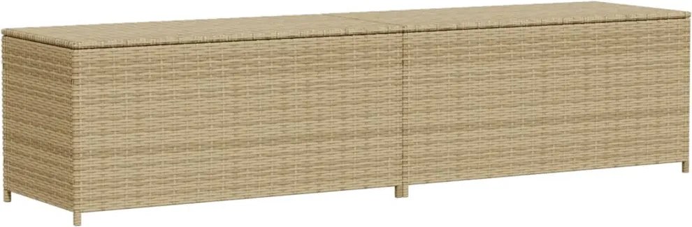vidaXL vegyes bézs polyrattan kerti tárolóláda 469 L