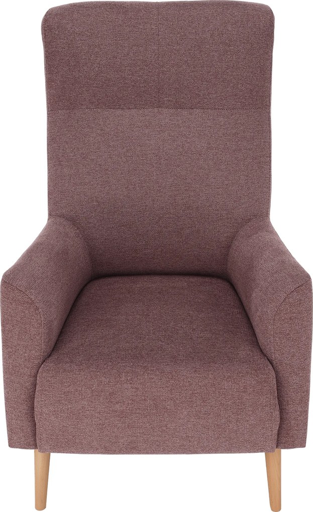 Füles fotel, fáradt rózsaszín/tölgy, SAMY