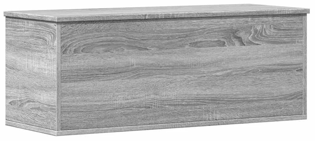 szürke sonoma színű szerelt fa tárolóláda 90 x 35 x 35 cm