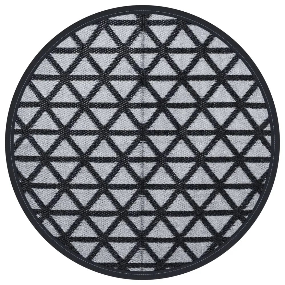kültéri szőnyeg ARAKIL fekete Ø120 cm PP
