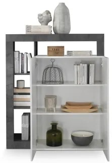 Komód LENOR fehér/antracit