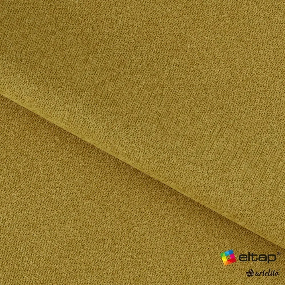 Sárga zsenília kinyitható-tárolóhelyes kanapé 155 cm Laine – ELTAP