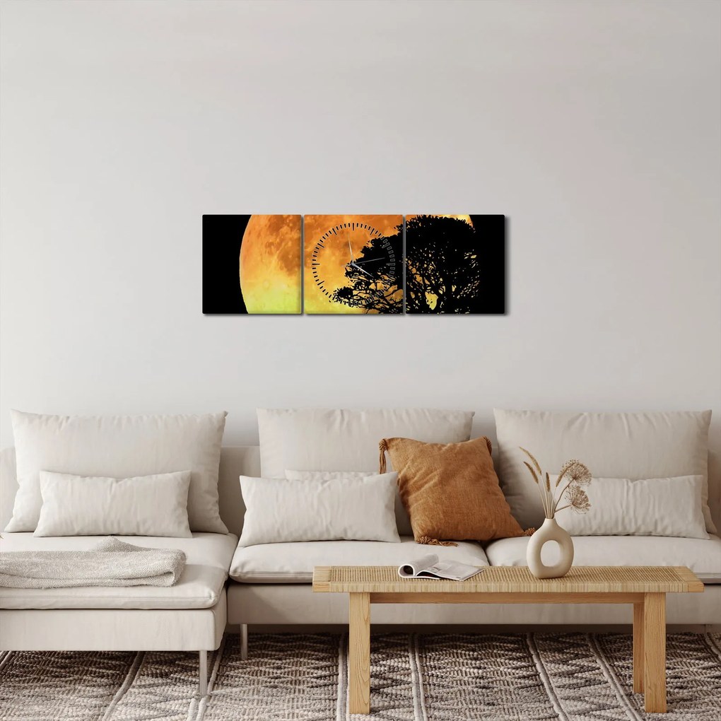 Árnyékok a holdfényben képe (órával) (90x30 cm)