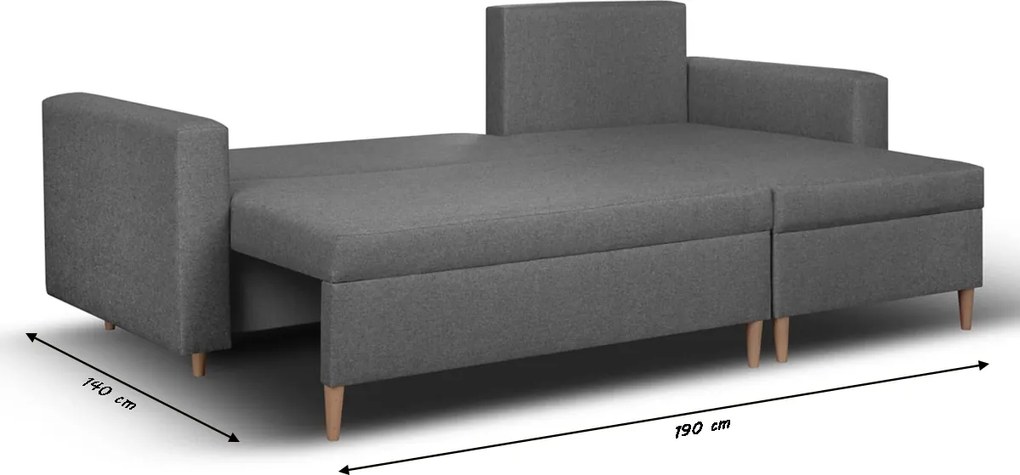 Keno Kinyitható sarokkanapé Sárga