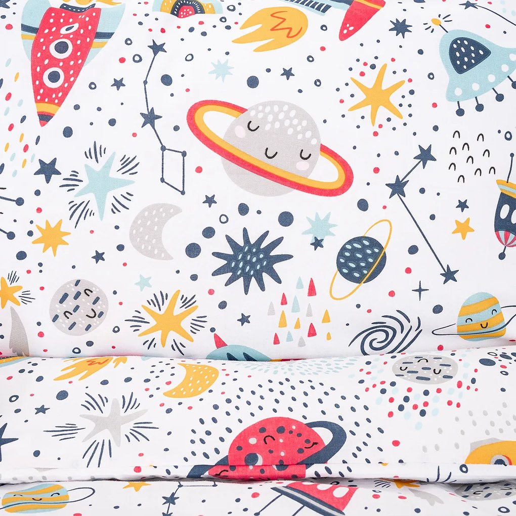 4Home Cosmic Adventure gyerek pamut ágyneműhuzat, 100 x 135 cm, 40 x 60 cm, 100 x 135 cm, 40 x 60 cm