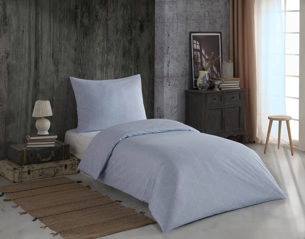Alya Világoskék pamut ágyneműk DeLuxe 200x220 cm-es szett Csomagolás Ágynemű mérete: 200x220 cm, A csomag tartalma: Készletcsomagolás