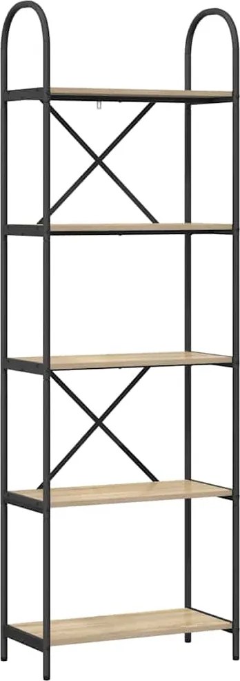 vidaXL Könyvespolc Sonoma tölgy 60 x 30 x 183 cm Faanyag