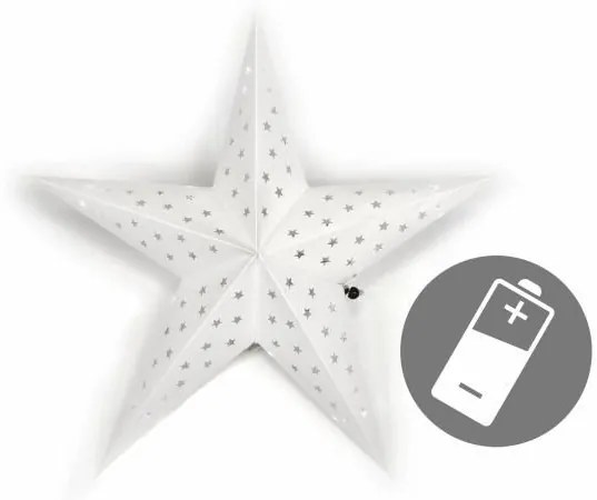 Karácsonyi csillag időzítővel 60 cm 10LED fehér