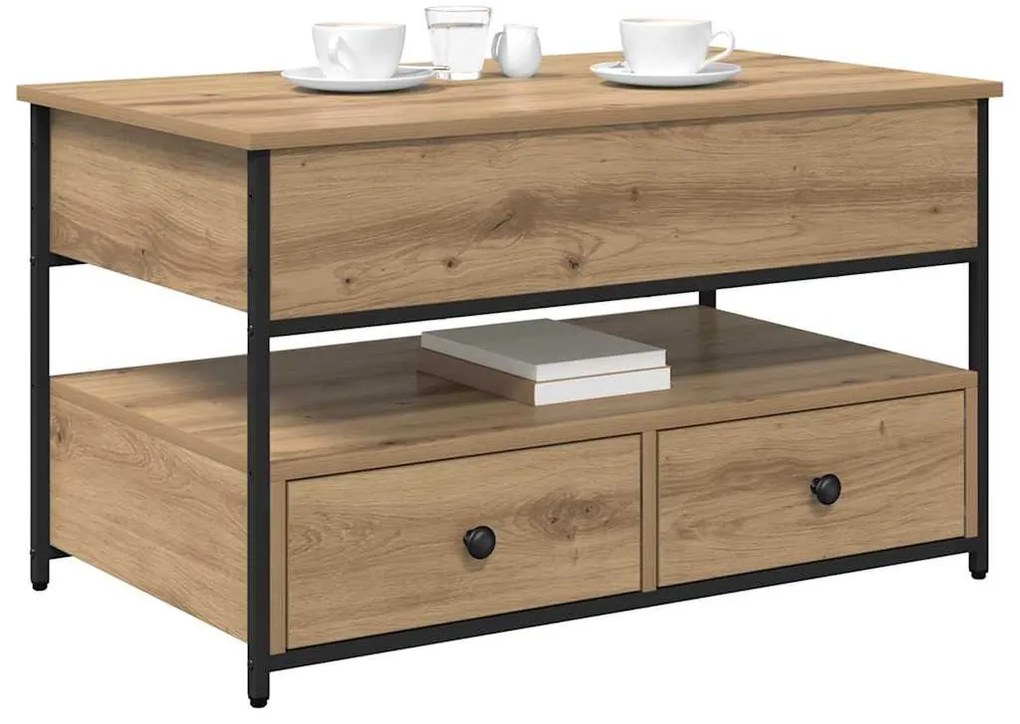 Dohányzóasztal fiókkal Artisan tölgy 85 x 50 x 50 cm Faanyag